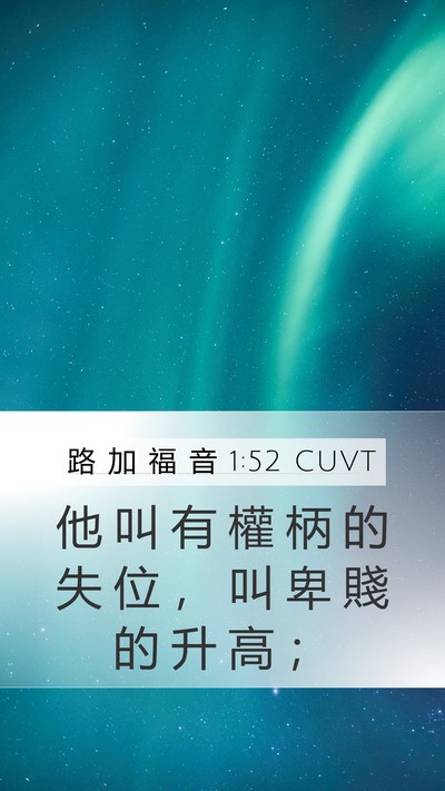 路 加 福 音 1:52 CUVT Bible Verse Image