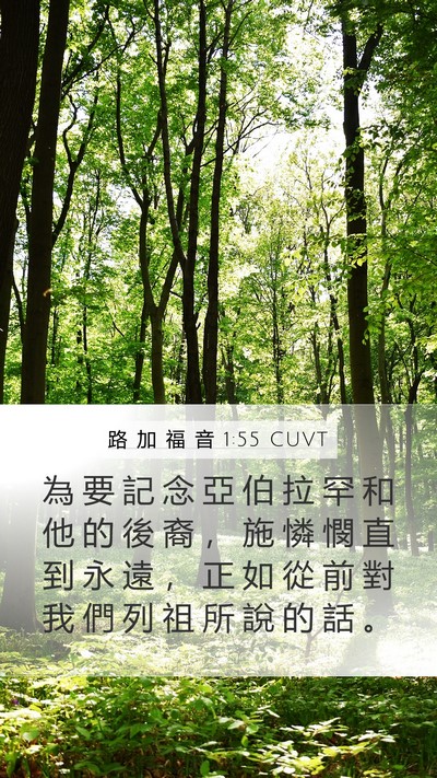 路 加 福 音 1:55 CUVT Bible Verse Image