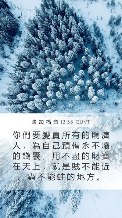 路 加 福 音 12:33 CUVT Bible Verse Image