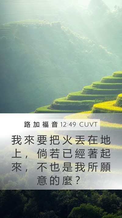 路 加 福 音 12:49 CUVT Bible Verse Image