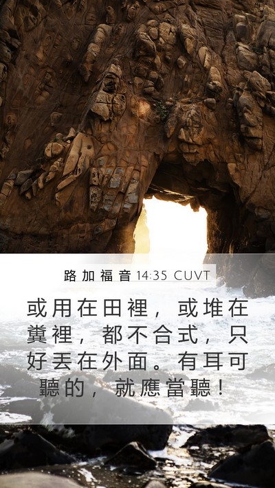 路 加 福 音 14:35 CUVT Bible Verse Image