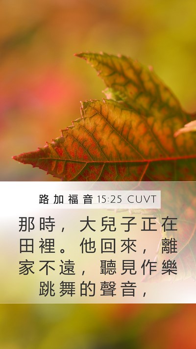 路 加 福 音 15:25 CUVT Bible Verse Image