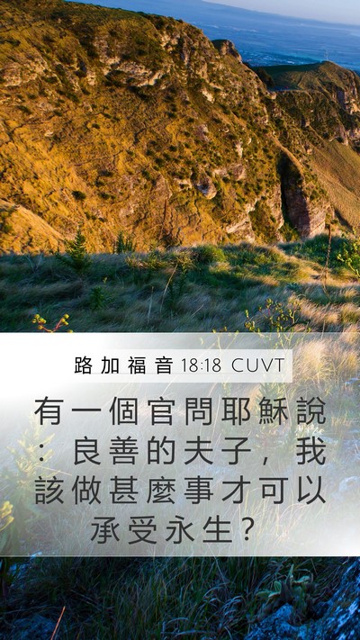 路 加 福 音 18:18 CUVT Bible Verse Image