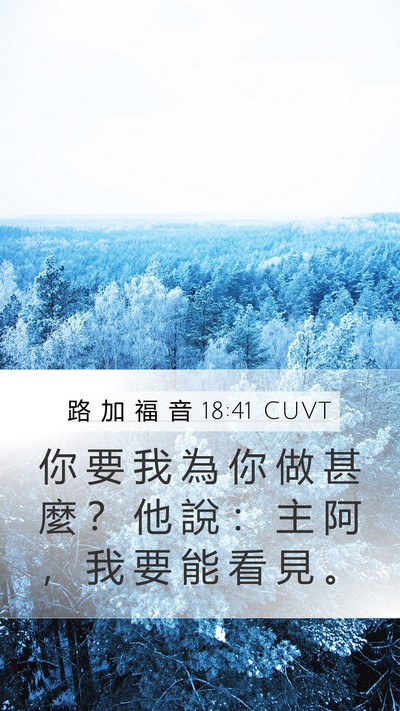 路 加 福 音 18:41 CUVT Bible Verse Image