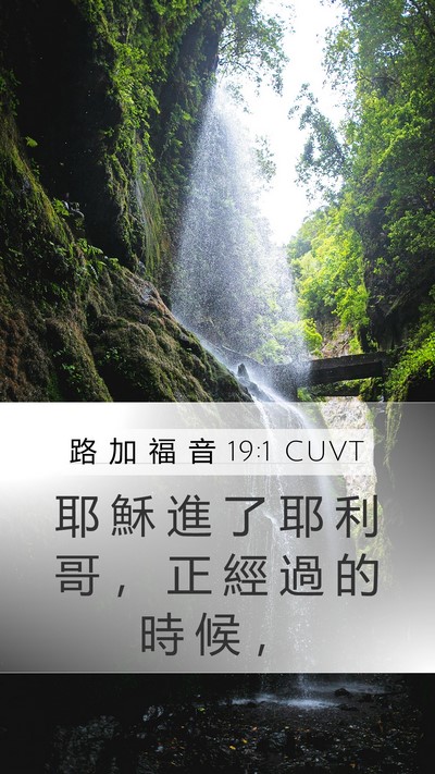 路 加 福 音 19:1 CUVT Bible Verse Image