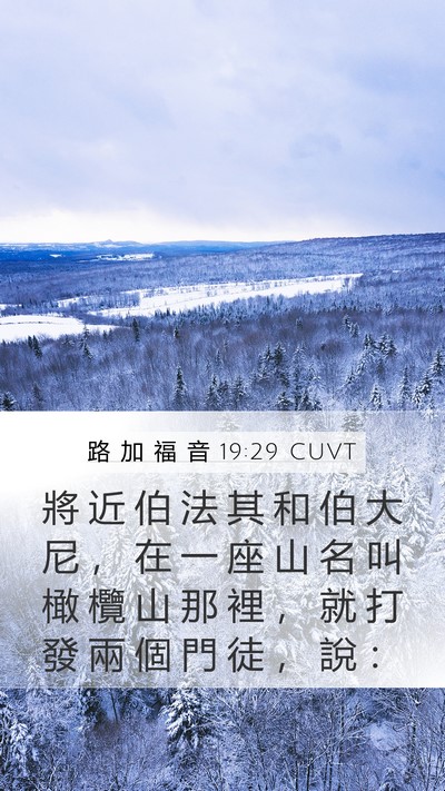 路 加 福 音 19:29 CUVT Bible Verse Image
