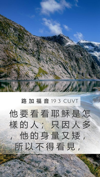 路 加 福 音 19:3 CUVT Mobile Phone Wallpaper - 他 要 看 看 耶 穌 是 怎 樣 的 人 ； - Mobile Bible Verse Wallpaper