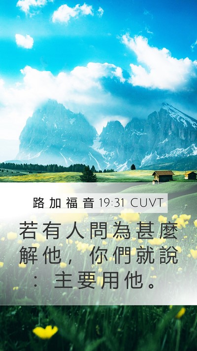 路 加 福 音 19:31 CUVT Bible Verse Image