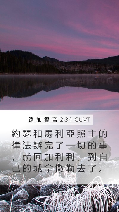 路 加 福 音 2:39 CUVT Bible Verse Image