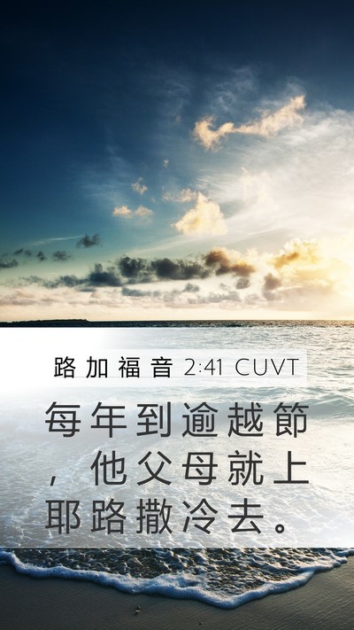 路 加 福 音 2:41 CUVT Bible Verse Image