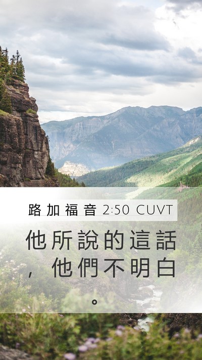 路 加 福 音 2:50 CUVT Bible Verse Image