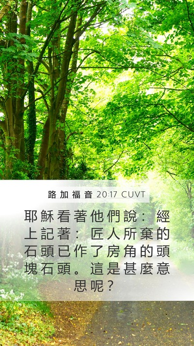 路 加 福 音 20:17 CUVT Bible Verse Image