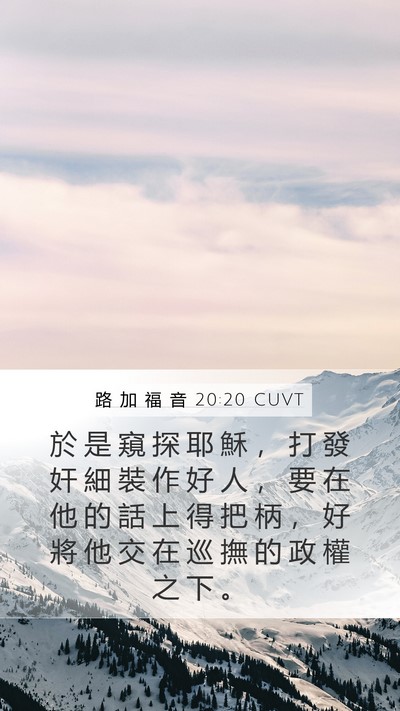 路 加 福 音 20:20 CUVT Bible Verse Image