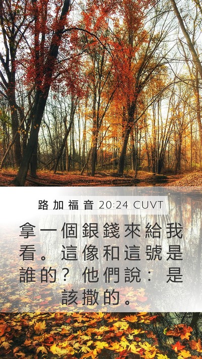 路 加 福 音 20:24 CUVT Bible Verse Image