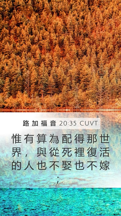 路 加 福 音 20:35 CUVT Bible Verse Image