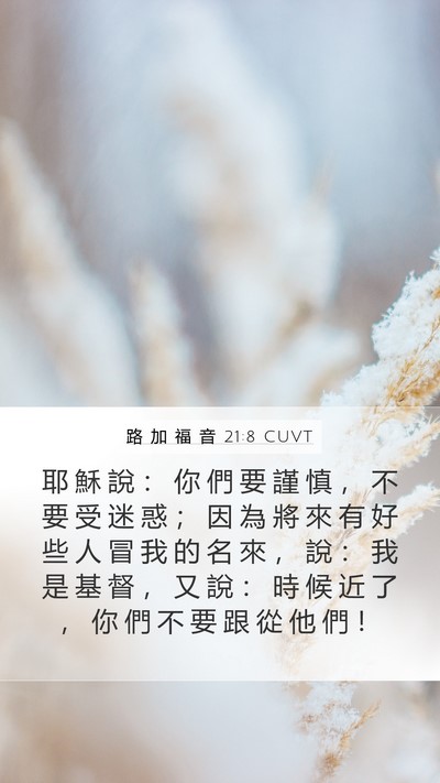 路 加 福 音 21:8 CUVT Bible Verse Image