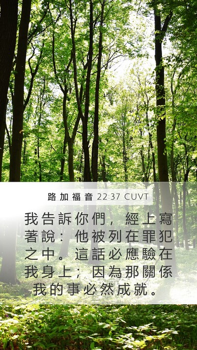 路 加 福 音 22:37 CUVT Bible Verse Image