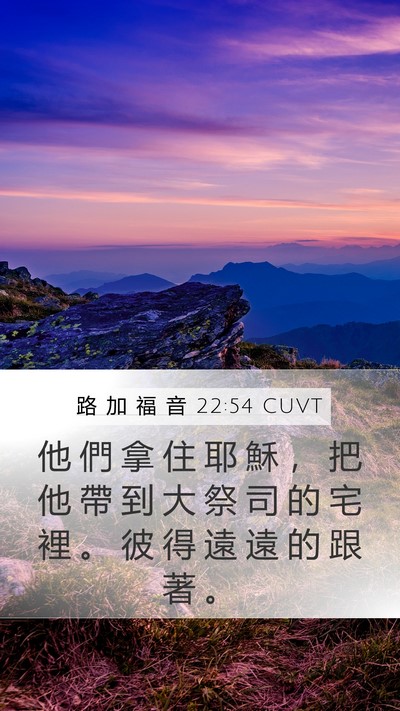 路 加 福 音 22:54 CUVT Bible Verse Image