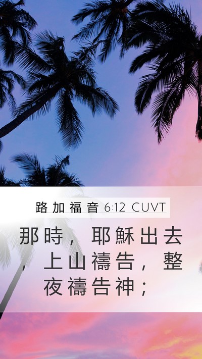 路 加 福 音 6:12 CUVT Bible Verse Image