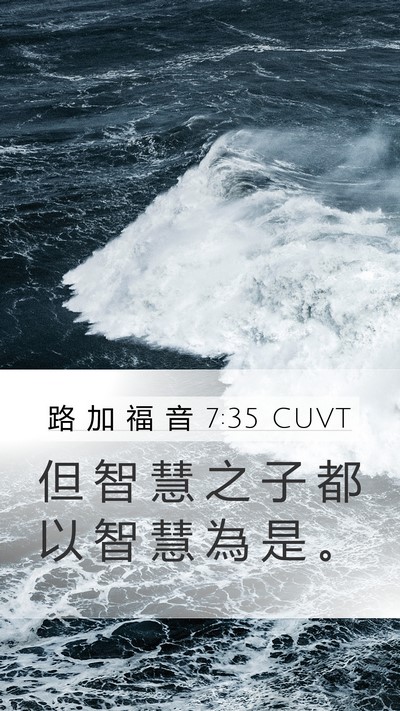 路 加 福 音 7:35 CUVT Bible Verse Image