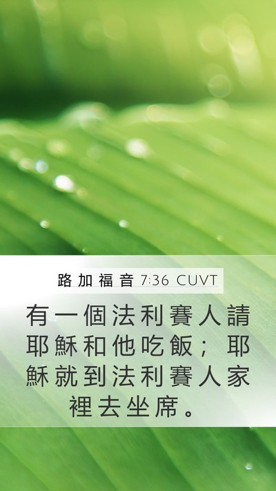 路 加 福 音 7:36 CUVT Bible Verse Image