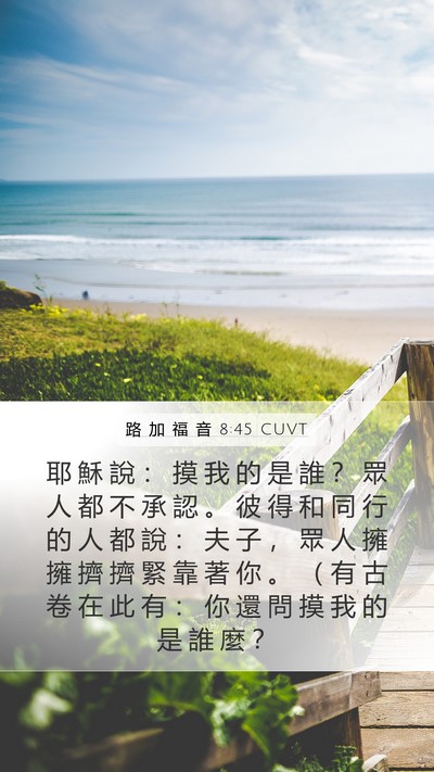 路 加 福 音 8:45 CUVT Bible Verse Image