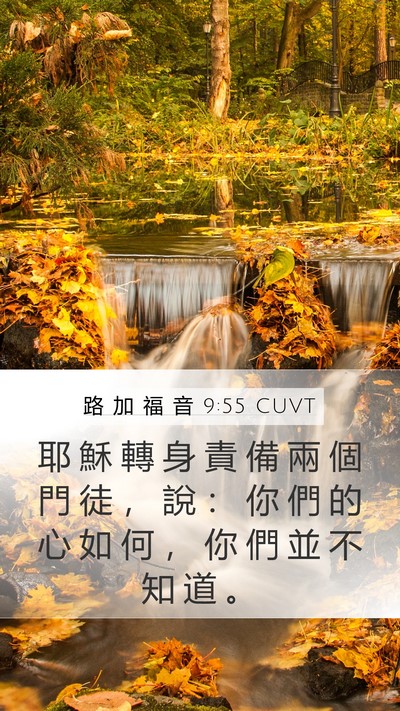 路 加 福 音 9:55 CUVT Bible Verse Image