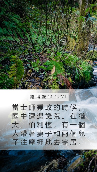 路 得 記 1:1 CUVT Bible Verse Image