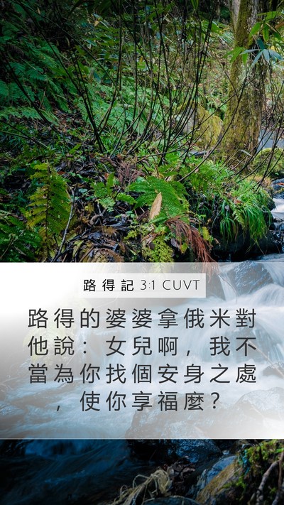 路 得 記 3:1 CUVT Bible Verse Image