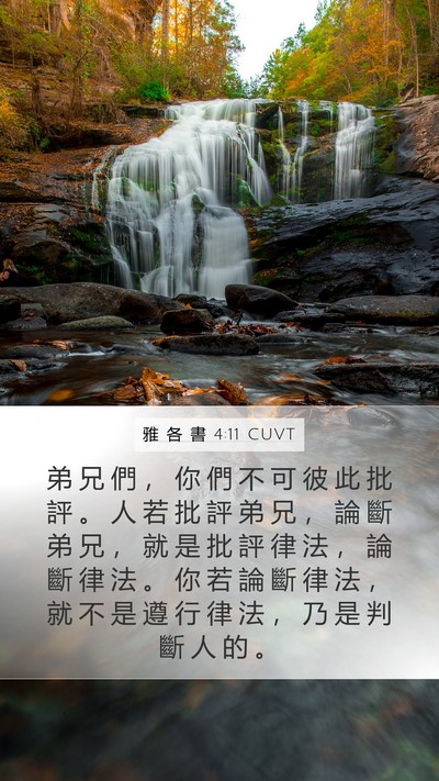 雅 各 書 4:11 CUVT Bible Verse Image