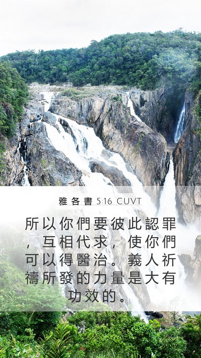 雅 各 書 5:16 CUVT Bible Verse Image