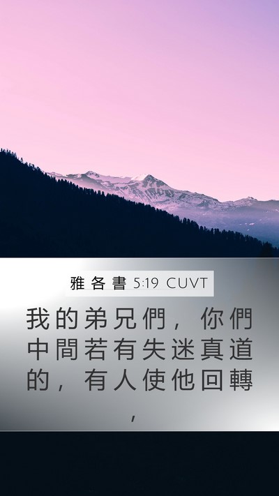 雅 各 書 5:19 CUVT Bible Verse Image