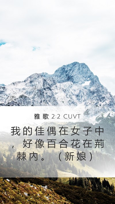 雅 歌 2:2 CUVT Bible Verse Image