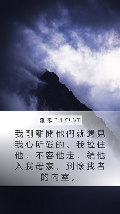 雅 歌 3:4 CUVT Bible Verse Image