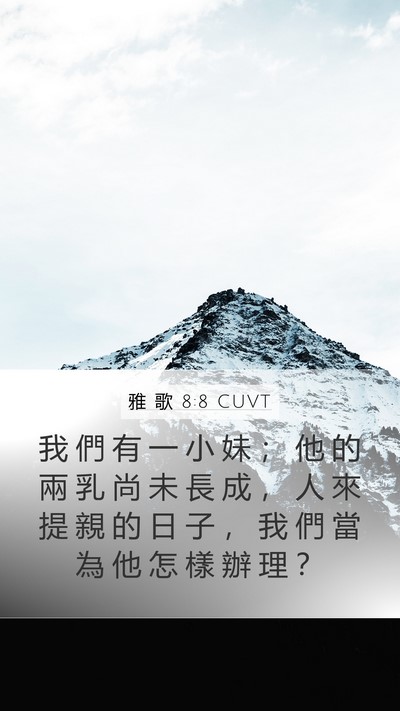雅 歌 8:8 CUVT Bible Verse Image