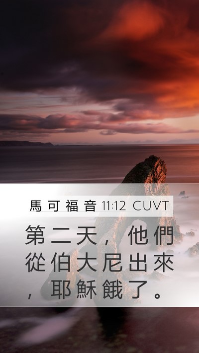 馬 可 福 音 11:12 CUVT Bible Verse Image
