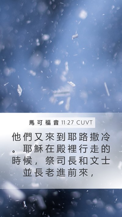 馬 可 福 音 11:27 CUVT Bible Verse Image