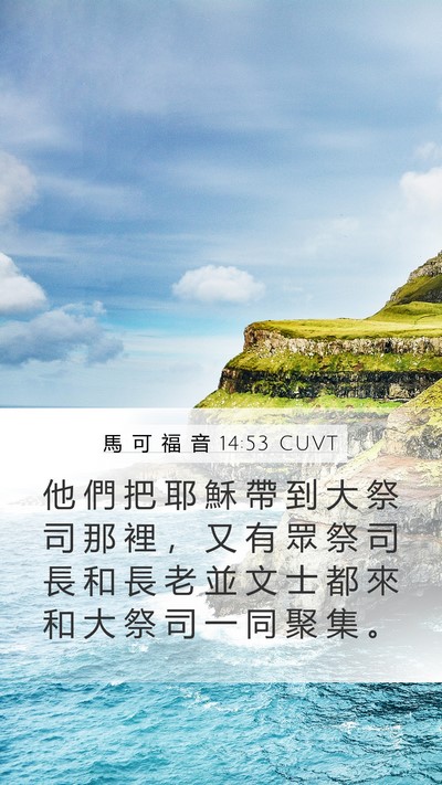 馬 可 福 音 14:53 CUVT Bible Verse Image