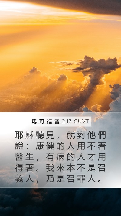 馬 可 福 音 2:17 CUVT Bible Verse Image