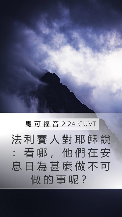 馬 可 福 音 2:24 CUVT Bible Verse Image