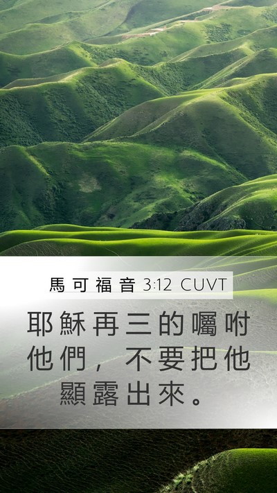 馬 可 福 音 3:12 CUVT Bible Verse Image