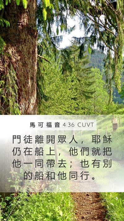 馬 可 福 音 4:36 CUVT Bible Verse Image