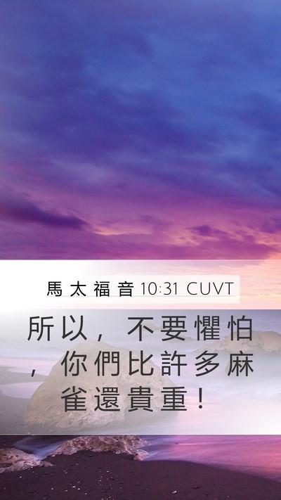 馬 太 福 音 10:31 CUVT Bible Verse Image