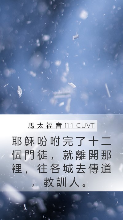 馬 太 福 音 11:1 CUVT Mobile Phone Wallpaper - 耶 穌 吩 咐 完 了 十 二 個 門 徒 ， - Mobile Bible Verse Wallpaper