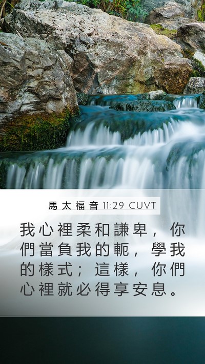 馬 太 福 音 11:29 CUVT Bible Verse Image