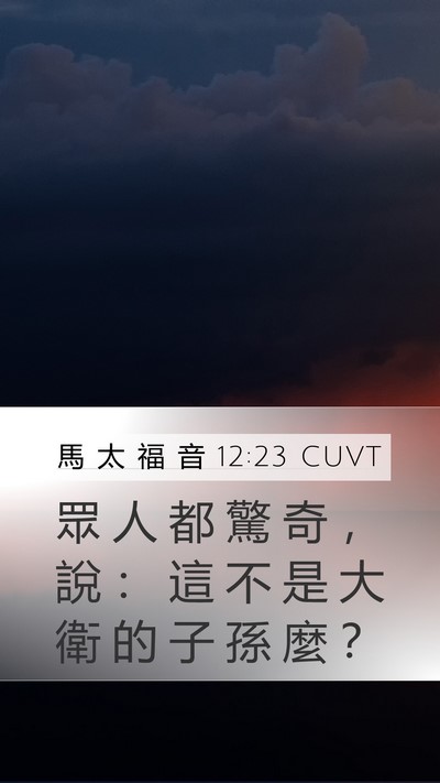 馬 太 福 音 12:23 CUVT Bible Verse Image