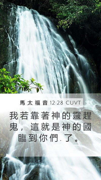馬 太 福 音 12:28 CUVT Bible Verse Image