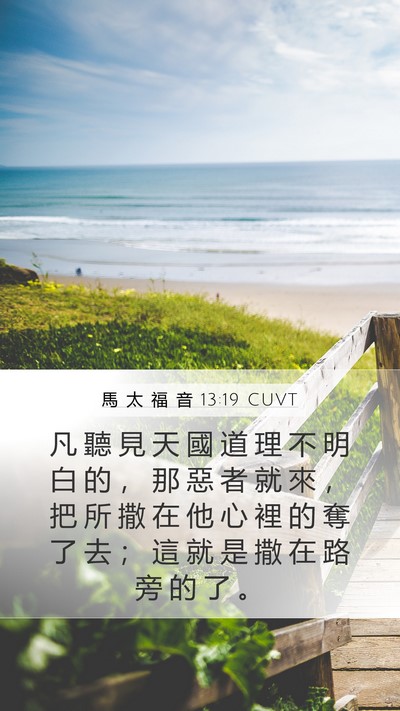 馬 太 福 音 13:19 CUVT Bible Verse Image