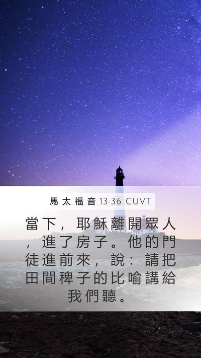 馬 太 福 音 13:36 CUVT Bible Verse Image