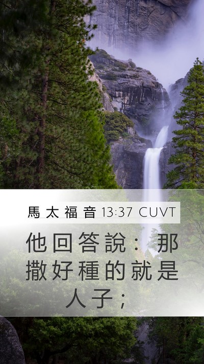 馬 太 福 音 13:37 CUVT Bible Verse Image
